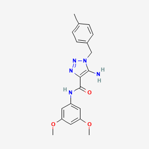 molecular formula C19H21N5O3 B2595160 5-amino-N-(3,5-dimethoxyphenyl)-1-(4-methylbenzyl)-1H-1,2,3-triazole-4-carboxamide CAS No. 923179-29-7