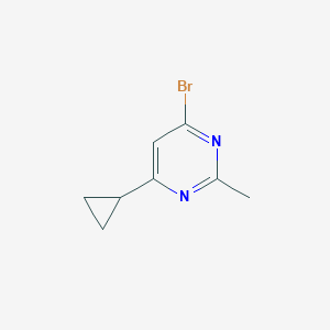 molecular formula C8H9BrN2 B2595166 4-ブロモ-6-シクロプロピル-2-メチルピリミジン CAS No. 1412959-69-3