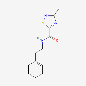 molecular formula C12H17N3OS B2595169 N-(2-(cyclohex-1-en-1-yl)ethyl)-3-methyl-1,2,4-thiadiazole-5-carboxamide CAS No. 1448034-07-8