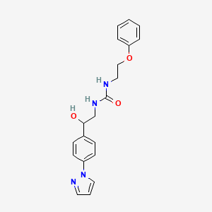 molecular formula C20H22N4O3 B2595170 3-{2-hydroxy-2-[4-(1H-pyrazol-1-yl)phenyl]ethyl}-1-(2-phenoxyethyl)urea CAS No. 2415631-55-7