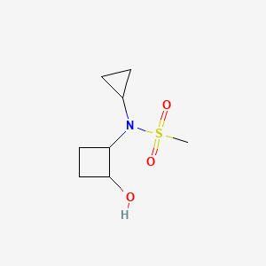 molecular formula C8H15NO3S B2595174 N-cyclopropyl-N-(2-hydroxycyclobutyl)methanesulfonamide CAS No. 2198500-84-2