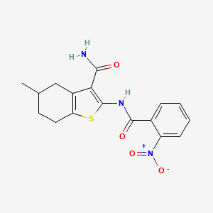 5-Methyl-2-(2-nitrobenzamido)-4,5,6,7-tetrahydrobenzo[b]thiophene-3-carboxamide