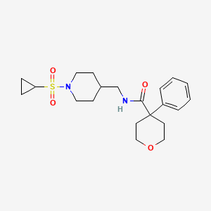 N-((1-(cyclopropylsulfonyl)piperidin-4-yl)methyl)-4-phenyltetrahydro-2H-pyran-4-carboxamide