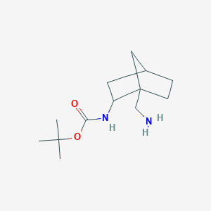 molecular formula C13H24N2O2 B2595189 叔丁基N-[1-(氨甲基)-2-双环[2.2.1]庚基]氨基甲酸酯 CAS No. 2167913-82-6