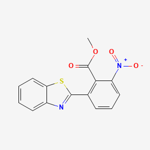 molecular formula C15H10N2O4S B2595193 Methyl 2-(1,3-benzothiazol-2-yl)-6-nitrobenzoate CAS No. 865613-59-8