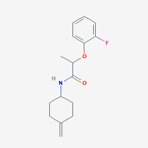 molecular formula C16H20FNO2 B2595194 2-(2-氟苯氧基)-N-(4-甲叉亚甲基环己基)丙酰胺 CAS No. 2097857-44-6