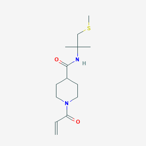 N-(2-Methyl-1-methylsulfanylpropan-2-yl)-1-prop-2-enoylpiperidine-4-carboxamide