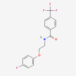 molecular formula C16H13F4NO2 B2595207 N-[2-(4-fluorophenoxy)ethyl]-4-(trifluoromethyl)benzamide CAS No. 1105209-23-1