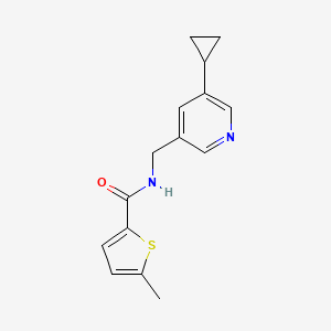 molecular formula C15H16N2OS B2595209 N-((5-环丙基吡啶-3-基)甲基)-5-甲基噻吩-2-甲酰胺 CAS No. 2034539-30-3