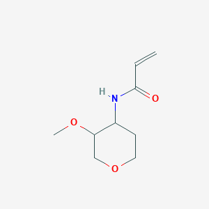 molecular formula C9H15NO3 B2595211 N-(3-Methoxyoxan-4-yl)prop-2-enamide CAS No. 1869568-97-7