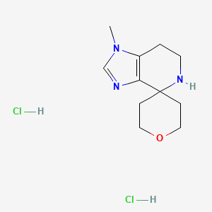 1-Methylspiro[6,7-dihydro-5H-imidazo[4,5-c]pyridine-4,4'-oxane];dihydrochloride