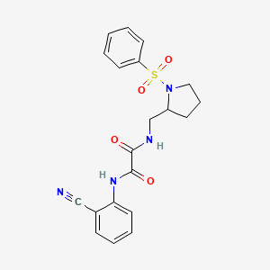 N1-(2-cyanophenyl)-N2-((1-(phenylsulfonyl)pyrrolidin-2-yl)methyl)oxalamide