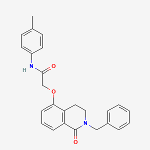 molecular formula C25H24N2O3 B2595232 2-((2-苄基-1-氧代-1,2,3,4-四氢异喹啉-5-基)氧基)-N-(对甲苯基)乙酰胺 CAS No. 850905-51-0