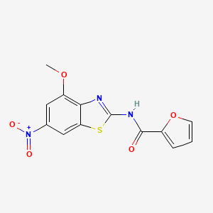 molecular formula C13H9N3O5S B2595235 N-(4-methoxy-6-nitrobenzo[d]thiazol-2-yl)furan-2-carboxamide CAS No. 391222-56-3