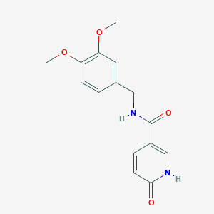 molecular formula C15H16N2O4 B2595238 N-(3,4-dimethoxybenzyl)-6-oxo-1,6-dihydropyridine-3-carboxamide CAS No. 923191-17-7
