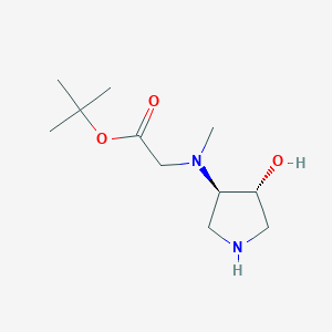 molecular formula C11H22N2O3 B2595243 Tert-butyl 2-[[(3R,4R)-4-hydroxypyrrolidin-3-yl]-methylamino]acetate CAS No. 1842505-31-0