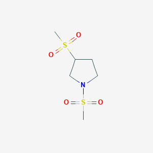 molecular formula C6H13NO4S2 B2595245 1,3-Bis(methylsulfonyl)pyrrolidine CAS No. 1448067-50-2