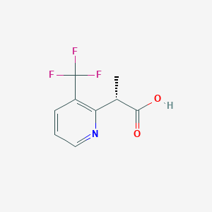 molecular formula C9H8F3NO2 B2595246 (2S)-2-[3-(Trifluoromethyl)pyridin-2-yl]propanoic acid CAS No. 2248199-87-1