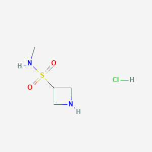 molecular formula C4H11ClN2O2S B2595248 N-甲基氮杂环丁烷-3-磺酰胺；盐酸盐 CAS No. 2411285-88-4