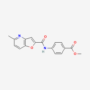 molecular formula C17H14N2O4 B2595254 Methyl 4-(5-methylfuro[3,2-b]pyridine-2-carboxamido)benzoate CAS No. 942005-44-9