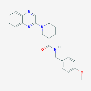 molecular formula C22H24N4O2 B2595260 N-(4-methoxybenzyl)-1-quinoxalin-2-ylpiperidine-3-carboxamide CAS No. 941950-21-6