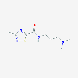 molecular formula C9H16N4OS B2595262 N-(3-(dimethylamino)propyl)-3-methyl-1,2,4-thiadiazole-5-carboxamide CAS No. 1448037-01-1