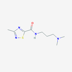 molecular formula C9H16N4OS B2595262 N-(3-(ジメチルアミノ)プロピル)-3-メチル-1,2,4-チアゾール-5-カルボキサミド CAS No. 1448037-01-1