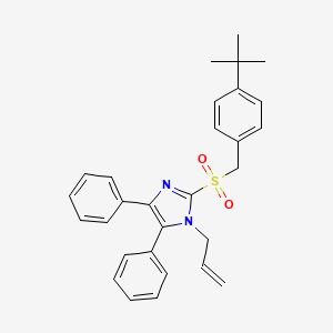 molecular formula C29H30N2O2S B2595272 1-allyl-4,5-diphenyl-1H-imidazol-2-yl 4-(tert-butyl)benzyl sulfone CAS No. 339277-31-5