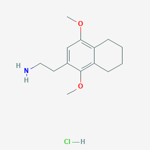 molecular formula C14H22ClNO2 B2595274 2-(1,4-二甲氧基-5,6,7,8-四氢-2-萘甲基)乙胺盐酸盐 CAS No. 2470435-00-6