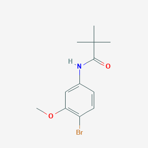 molecular formula C12H16BrNO2 B259528 N-(4-bromo-3-methoxyphenyl)-2,2-dimethylpropanamide 