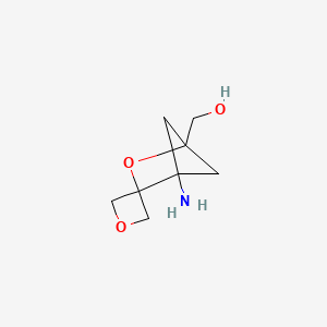 molecular formula C8H13NO3 B2595281 (4-Aminospiro[2-oxabicyclo[2.1.1]hexane-3,3'-oxetane]-1-yl)methanol CAS No. 2490430-21-0