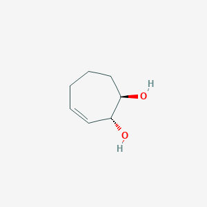 molecular formula C7H12O2 B2595328 3-Cycloheptene-1beta,2alpha-diol CAS No. 80559-99-5
