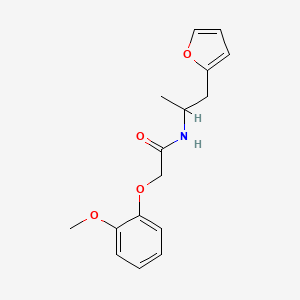molecular formula C16H19NO4 B2595329 N-(1-(呋喃-2-基)丙烷-2-基)-2-(2-甲氧基苯氧基)乙酰胺 CAS No. 1219844-31-1
