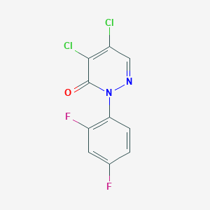 molecular formula C10H4Cl2F2N2O B2595330 4,5-二氯-2-(2,4-二氟苯基)-2,3-二氢哒嗪-3-酮 CAS No. 107360-91-8