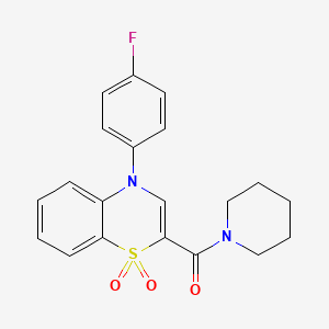 [4-(4-fluorophenyl)-1,1-dioxido-4H-1,4-benzothiazin-2-yl](piperidin-1-yl)methanone