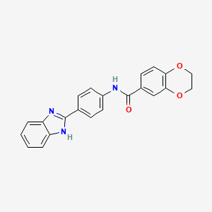 N-[4-(1H-benzimidazol-2-yl)phenyl]-2,3-dihydro-1,4-benzodioxine-6-carboxamide