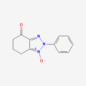 molecular formula C12H11N3O2 B2595347 4-oxo-2-phenyl-4,5,6,7-tetrahydro-2H-benzo[d][1,2,3]triazole 1-oxide CAS No. 304870-60-8