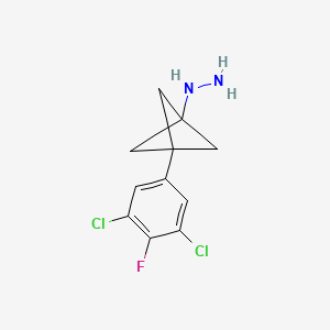 [3-(3,5-Dichloro-4-fluorophenyl)-1-bicyclo[1.1.1]pentanyl]hydrazine