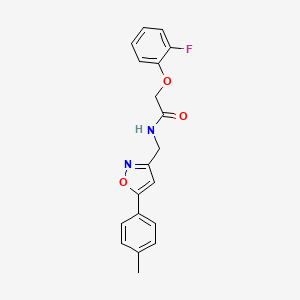 molecular formula C19H17FN2O3 B2595351 2-(2-fluorophenoxy)-N-((5-(p-tolyl)isoxazol-3-yl)methyl)acetamide CAS No. 946210-19-1