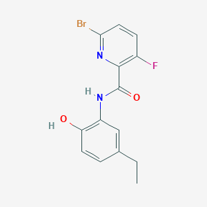 molecular formula C14H12BrFN2O2 B2595359 6-bromo-N-(5-ethyl-2-hydroxyphenyl)-3-fluoropyridine-2-carboxamide CAS No. 1808767-44-3