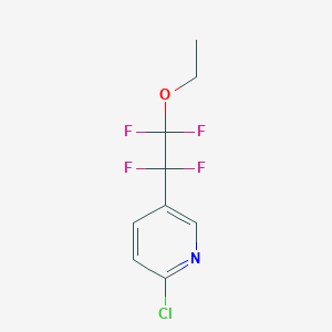 molecular formula C9H8ClF4NO B2595370 2-Chloro-5-(2-ethoxy-1,1,2,2-tetrafluoroethyl)pyridine CAS No. 2138526-11-9