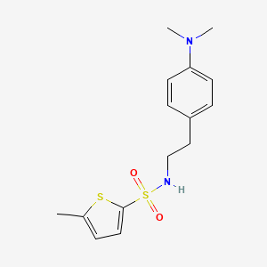 molecular formula C15H20N2O2S2 B2595376 N-(4-(dimethylamino)phenethyl)-5-methylthiophene-2-sulfonamide CAS No. 953941-87-2
