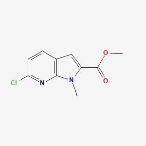 molecular formula C10H9ClN2O2 B2595395 Methyl 6-chloro-1-methyl-pyrrolo[2,3-b]pyridine-2-carboxylate CAS No. 1780871-56-8