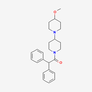 molecular formula C25H32N2O2 B2595407 1-{4-メトキシ-[1,4'-ビピペリジン]-1'-イル}-2,2-ジフェニルエタン-1-オン CAS No. 1705093-12-4