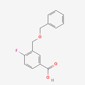 molecular formula C15H13FO3 B2595409 3-[(Benzyloxy)methyl]-4-fluorobenzoic acid CAS No. 1272799-94-6