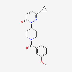 molecular formula C20H23N3O3 B2595421 6-Cyclopropyl-2-[1-(3-methoxybenzoyl)piperidin-4-yl]pyridazin-3-one CAS No. 2310102-64-6