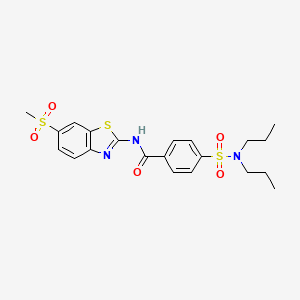 4-(N,N-dipropylsulfamoyl)-N-(6-(methylsulfonyl)benzo[d]thiazol-2-yl)benzamide