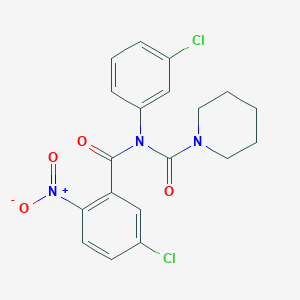 N-(5-chloro-2-nitrobenzoyl)-N-(3-chlorophenyl)piperidine-1-carboxamide