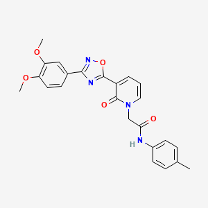 2-(3-(3-(3,4-dimethoxyphenyl)-1,2,4-oxadiazol-5-yl)-2-oxopyridin-1(2H)-yl)-N-(p-tolyl)acetamide