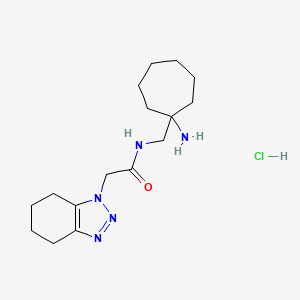 N-[(1-Aminocycloheptyl)methyl]-2-(4,5,6,7-tetrahydrobenzotriazol-1-yl)acetamide;hydrochloride